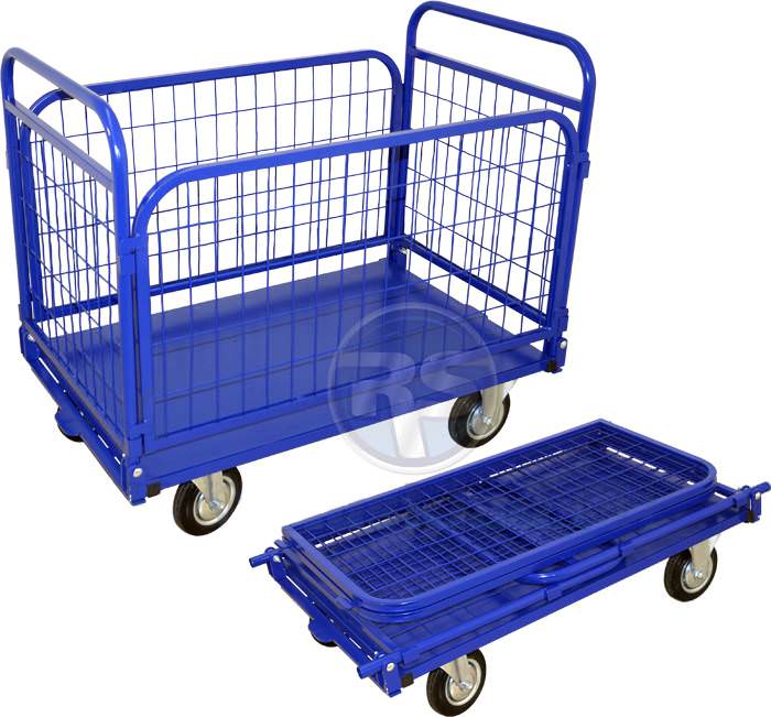 Складская тележка ТСРС 1 (складные сетчатые борта)