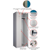 Металлический шкаф для одежды ШРК-22-800