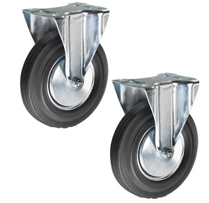 Колесо неповоротное FC63 (C-3307-SLS-160) резина 160мм