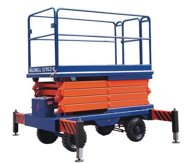 Подъемник ножничный передвижной модели SJY 300 кг 12 м