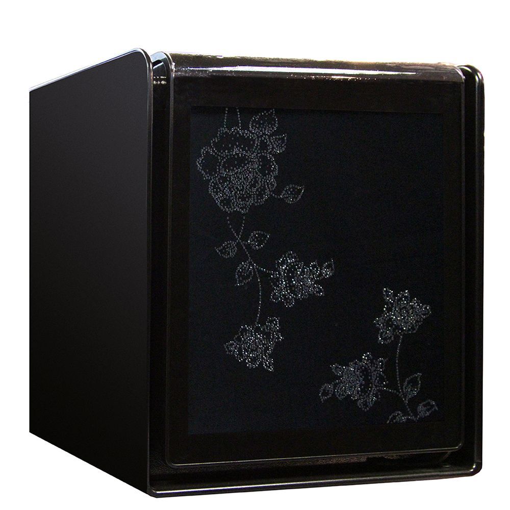 Сейф взломостойкий Lucell LU-1000BW#P Бело-лиловая роза Swarovski с ключевым замком