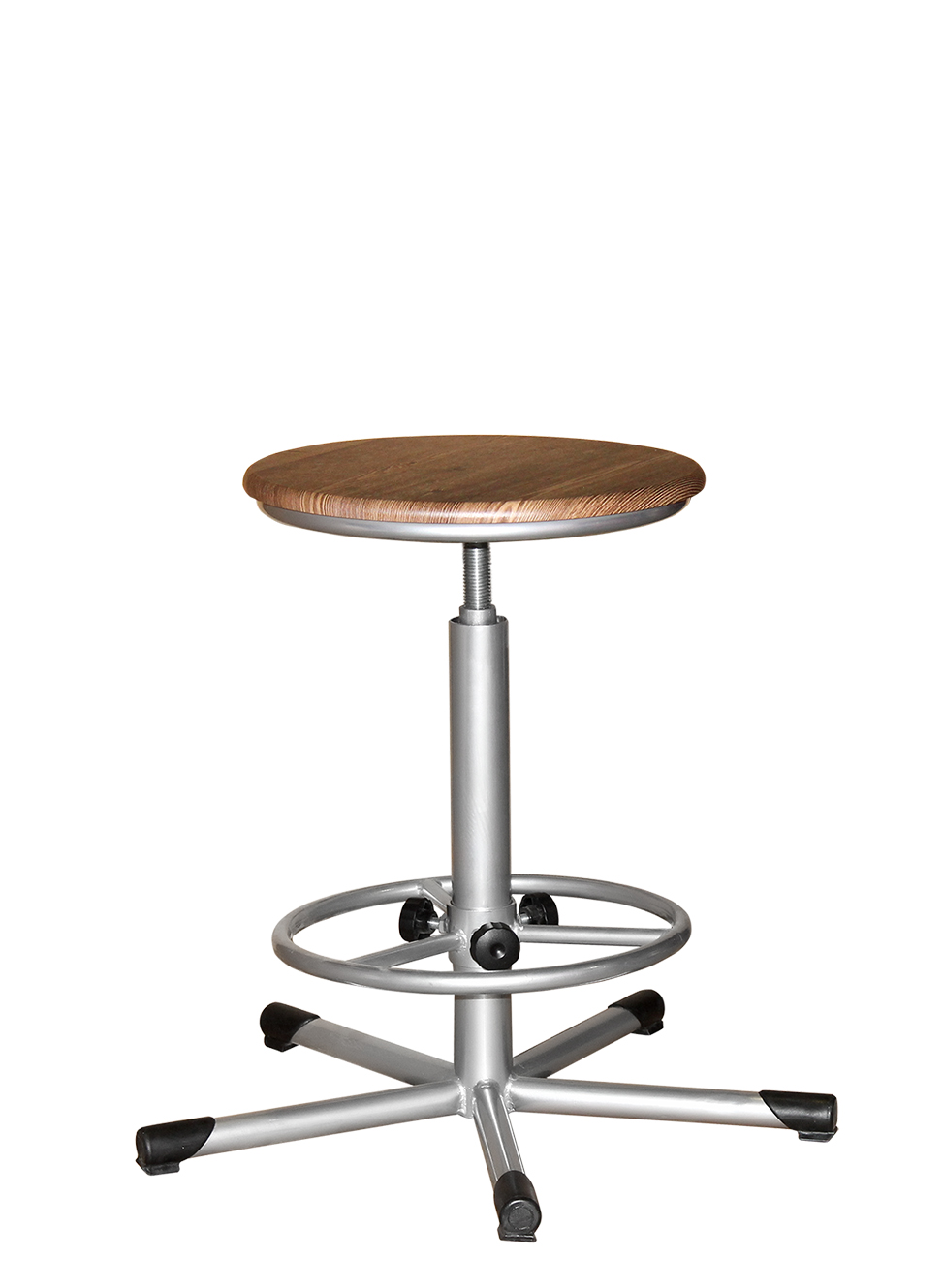 Табурет винтовой с регулируемой опорой для ног