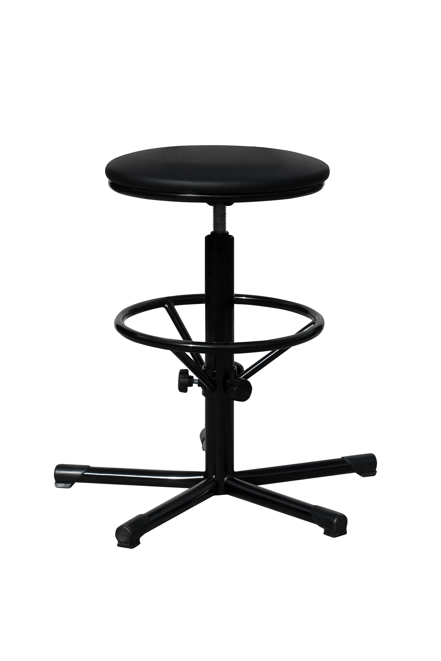 Табурет на винтовой опоре с усиленной опорой для ног