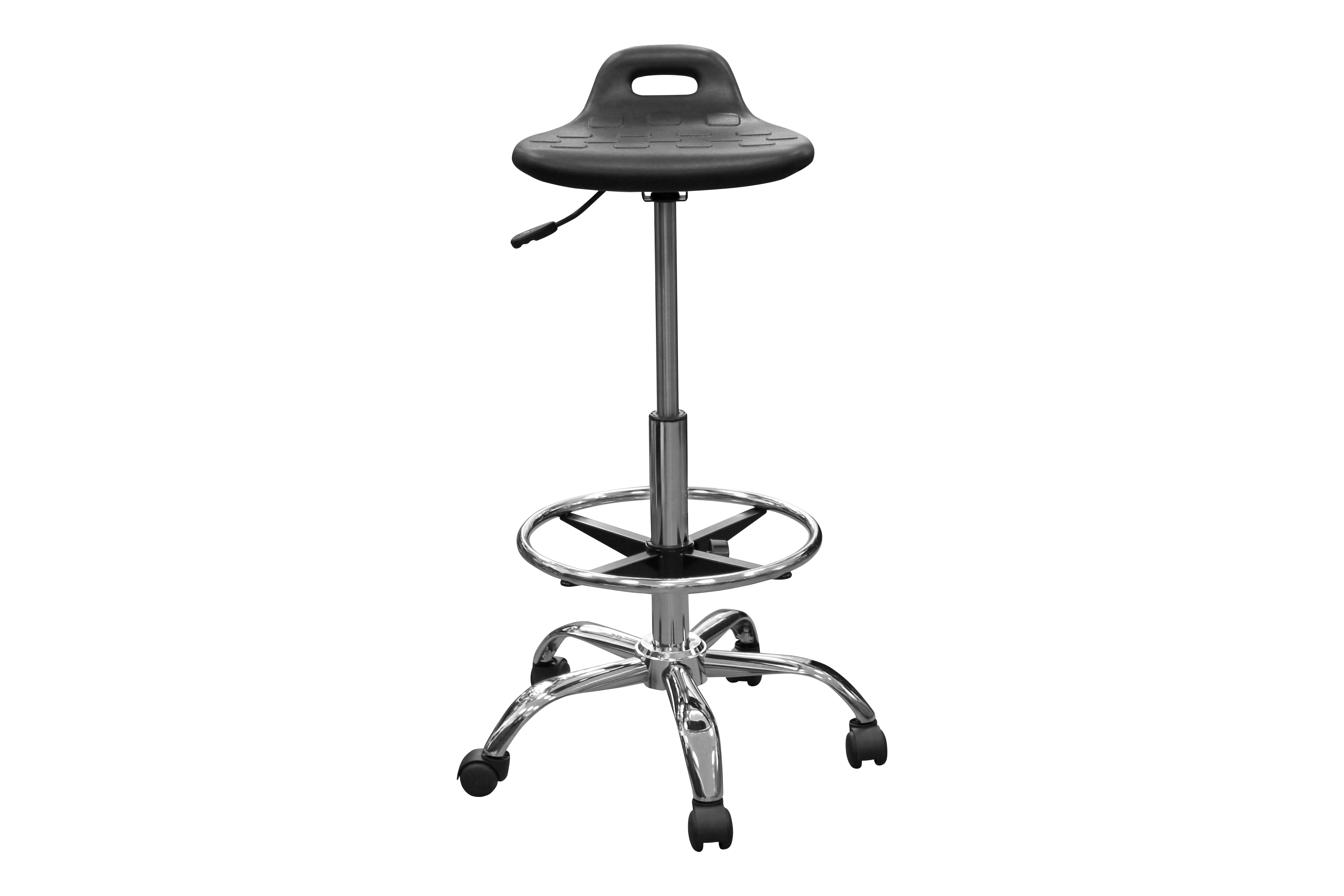 Табурет винтовой с полиуретановым сиденьем