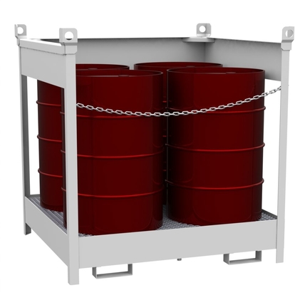 Поддон для 4-х бочек штабелируемый ПБШ-04-01 (открытый)