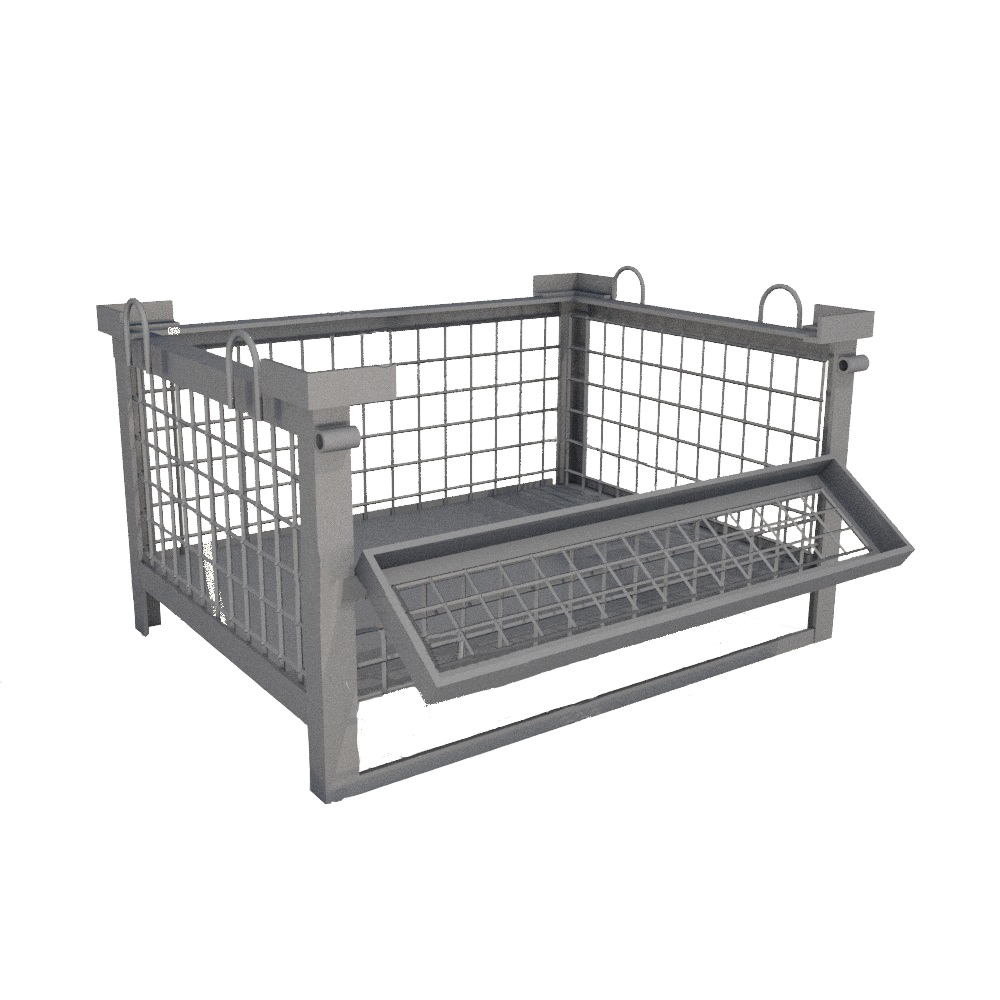 ТМП-04 металлическая тара (сетчатая, с открывающейся боковой стенкой)