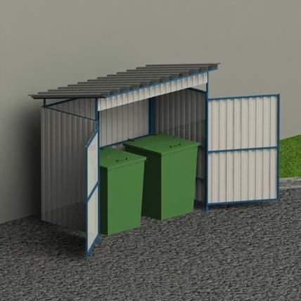 Контейнерная площадка КП-3 (с дверьми)