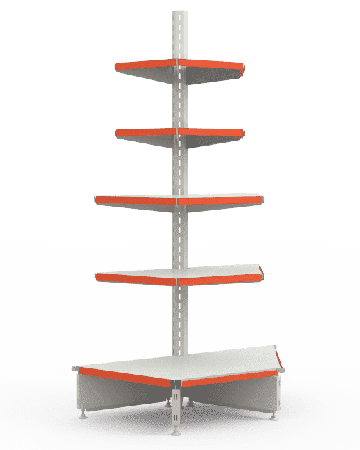 Стеллаж торцевой трапециевидный