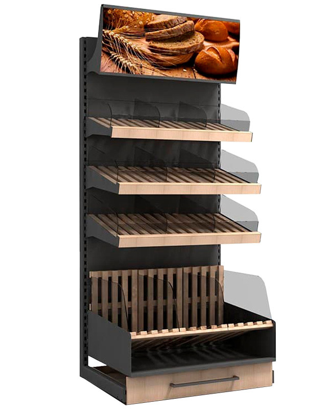 Хлебный стеллаж для багета без фриза