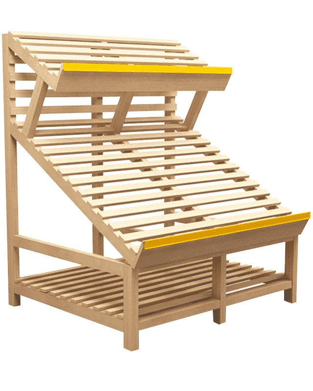 Овощной развал пристенный с дополнительной полкой