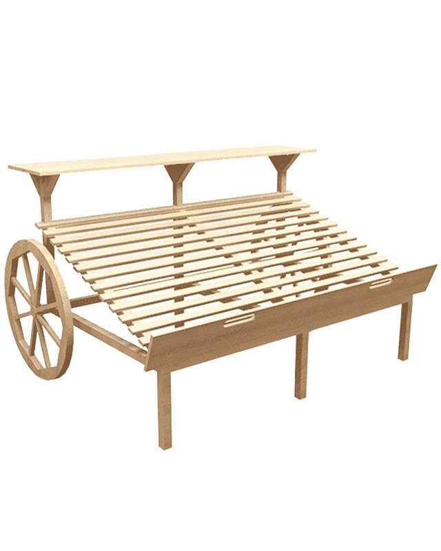 Развал для овощей и фруктов с наклоненной полкой