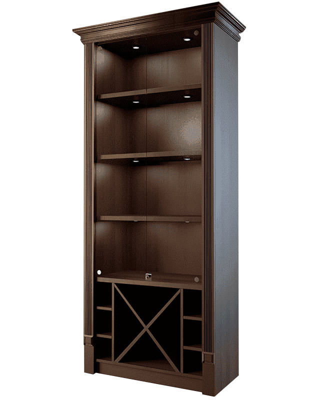 Шкаф для элитного алкоголя со стеклянными дверцами и секциями LD 004-CT