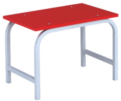 Скамья гардеробная 600 ЛДСП (красная)