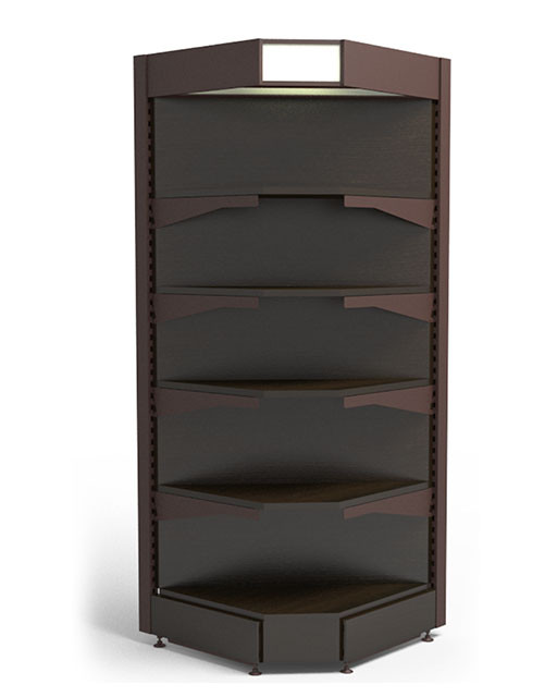 Стеллаж угловой с полками из ЛДСП