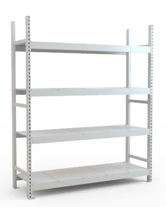Стеллаж складской высотой 250 см с наборными полками