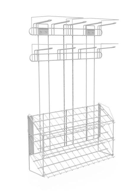Наклонный блок 3 полки с кронштейнами с блоком крючков 9шт.