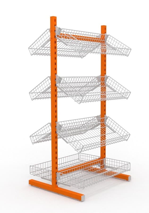 Стойка двухсторонняя 8 корзин