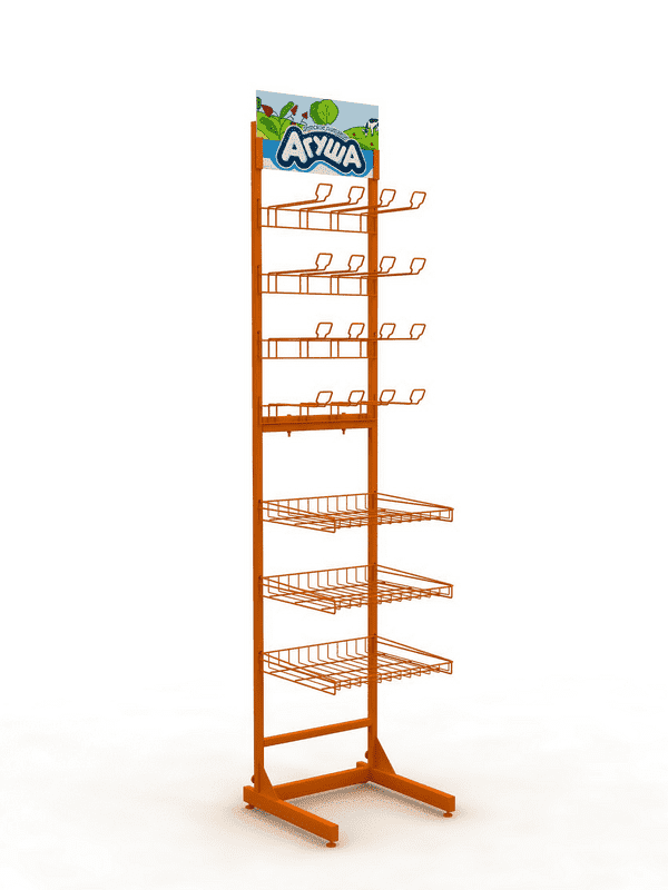 Торговая стойка с крючками