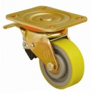 Колесо ED01 VBР 80x30F большегрузное полиуретановое поворотное с тормозом