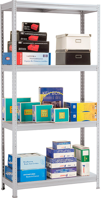 Стеллаж безболтовый SB 185KD/100x30/4M серый