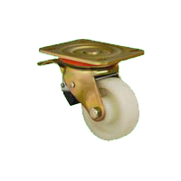 Колесо ED01 HBZ 125x40F большегрузное нейлоновое поворотное с тормозом