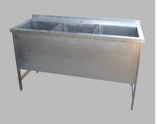 Ванна моечная сварная трехгнездовая длина 1600 мм