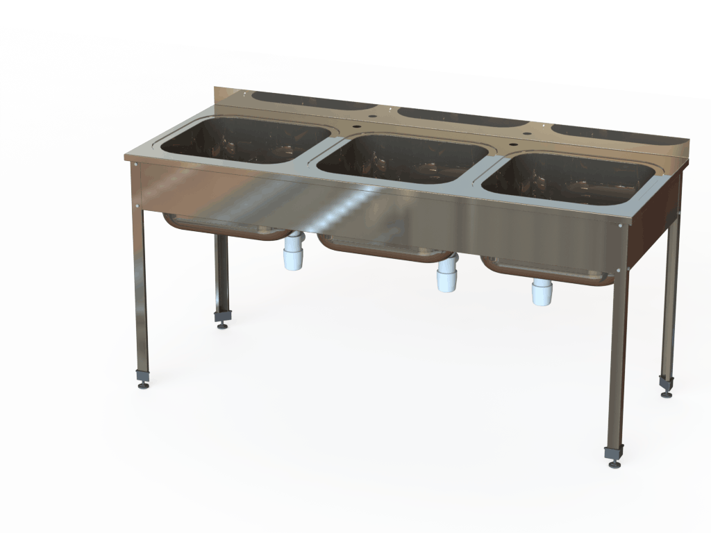 Ванна цельнотянутая 3-х секционная ВМЦ3-21/7-653Б