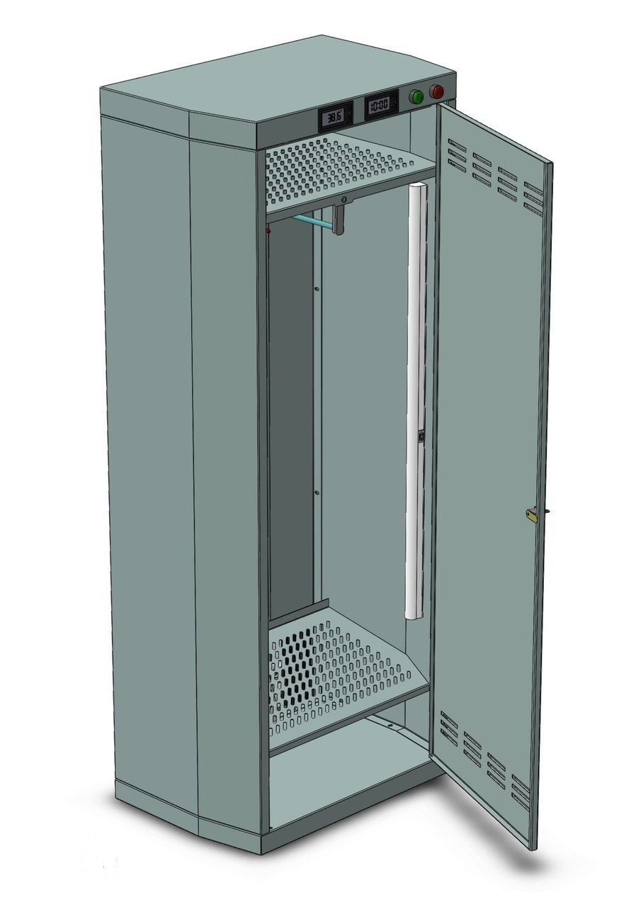 Шкаф для дезинфекции одежды с электронным замком ШДЗО-195х55х40