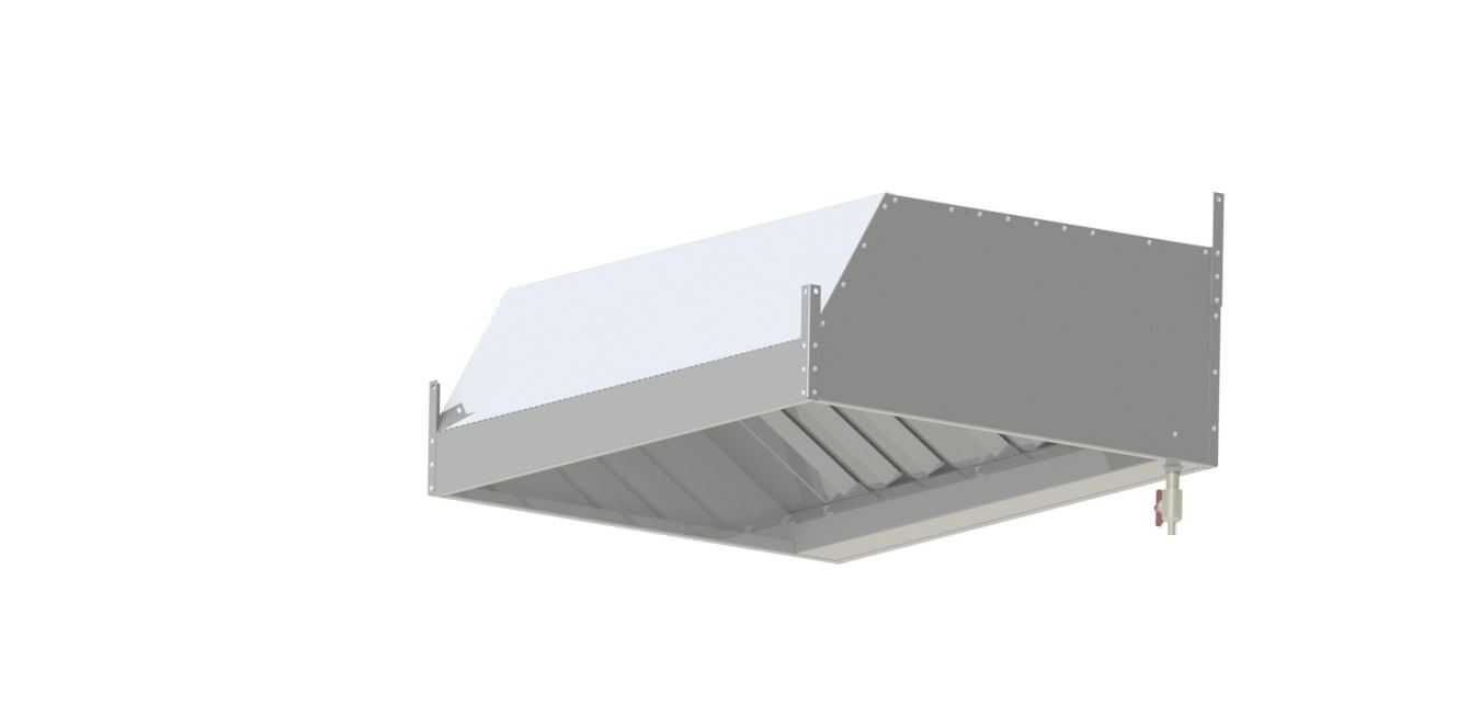 Зонт вытяжной пристенный ЗВП-12/8