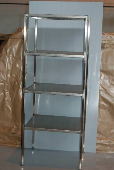 Стеллаж с 3-мя сплошными полками с уровнями изменяемыми СтУИ (разборный) длина 1400 мм