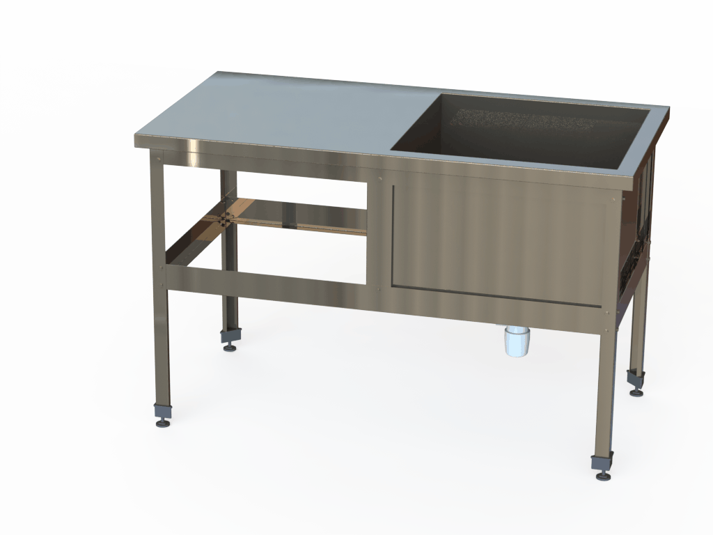 Ванна сварная 1 секционная с рабочей поверхностью ВМСРН-15/8