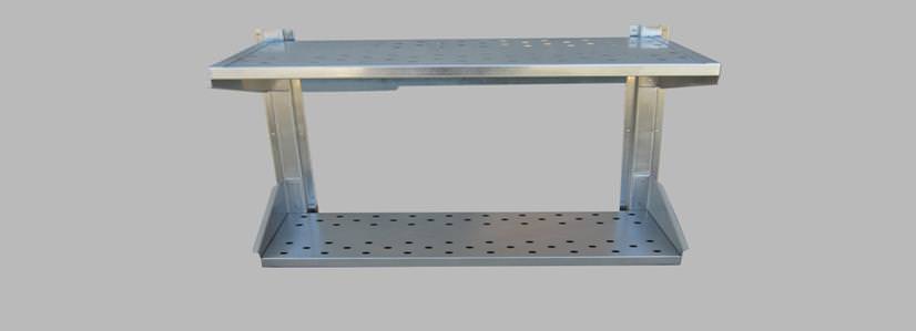 Полка перфорированная двухярусная сплошная длина 800 мм