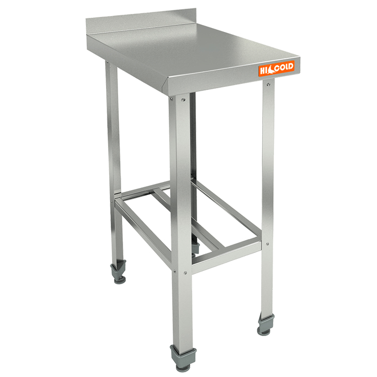 Стол пристенный НСО-7/6Б ЭН с бортом и полкой решеткой