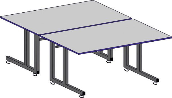 Стол рабочий антистатический С5-1500х900 Р островной ESD