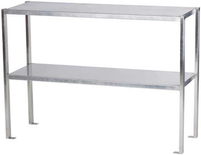 Полка настольная двухярусная сплошная длина 1100 мм