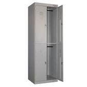 Шкаф металлический для одежды с закрытыми дверями ШРK-24-800