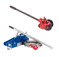 Лебедка рычажная тросовая TOR МТМ 1600, 1,6 т, L=20м (металл. корпус)