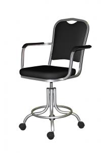 Кресло на винтовой опоре с подлокотниками