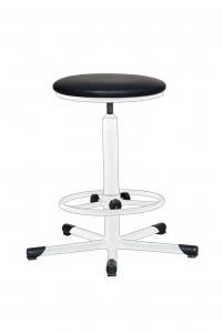 Табурет на винтовой опоре с регулируемой опорой для ног