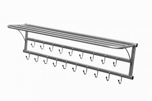 Вешалка настенная с полкой