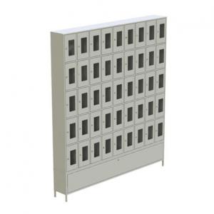 Шкаф абонентский на подставке (45 ячеек) с окошками (замки Польша; 2245х1950х250)