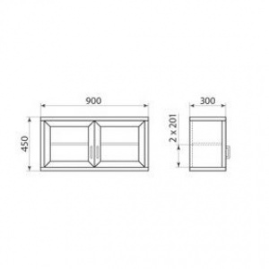 Шкаф навесной ДМ-3-002-01