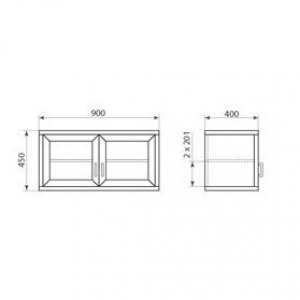 Шкаф навесной ДМ-3-002-03