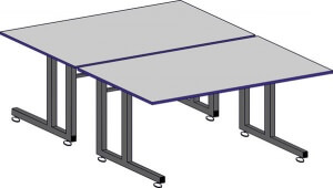 Стол рабочий антистатический С5-1200х650 Р островной ESD