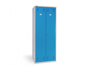 Шкаф металлический для одежды с закрытыми дверями ОД-423 (2 замка)