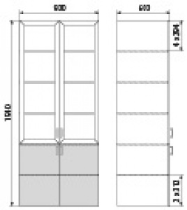 Медицинский шкаф ДМ-4-001-19