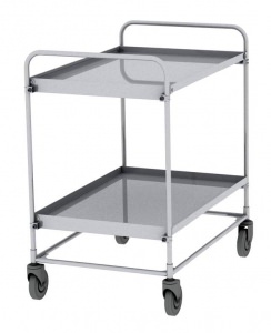 СТ-НЖ 3. Сервисная тележка из полированной нержавеющей стали