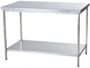 Стол производственный без борта со сплошной полкой длина 500 мм