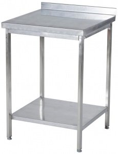 Стол производственный с бортом и сплошной полкой 500 мм