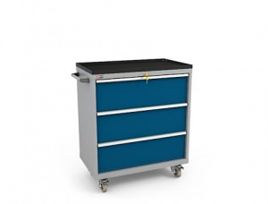 Тумба ВС-033 с колесами, лотком и боковой ручкой